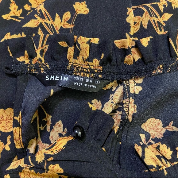 SHEIN | Frill Neck Floral Top - Picture 9 of 10